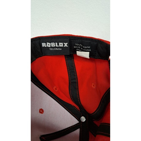 ROBLOX Hat SNAPBACK Video Game Avatar Youth OSFA Sewn Logo Red - Picture 4 of 4